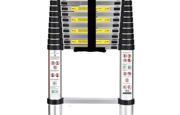 Escada Telescópica Extensiva Inox – 13 Degraus – 3,8 Metros – ETI380