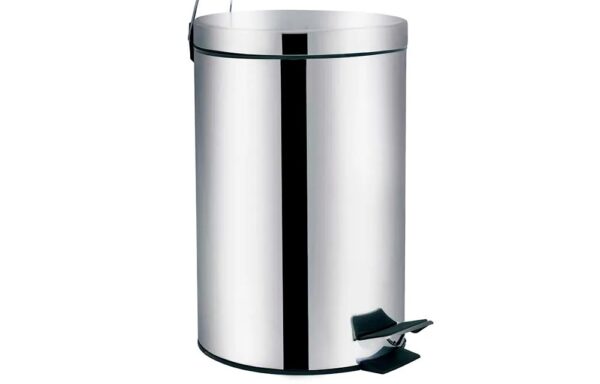 Lixeira Inox com Pedal – 12 Litros – Banheiro – Cozinha