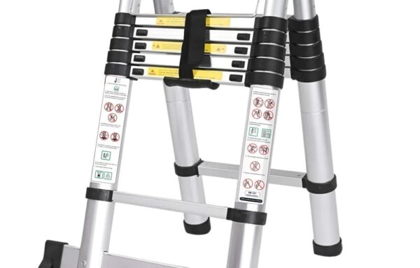 Escada Telescópica Inox – 12 Degraus – 3.80 Metros – ETI380D – JST